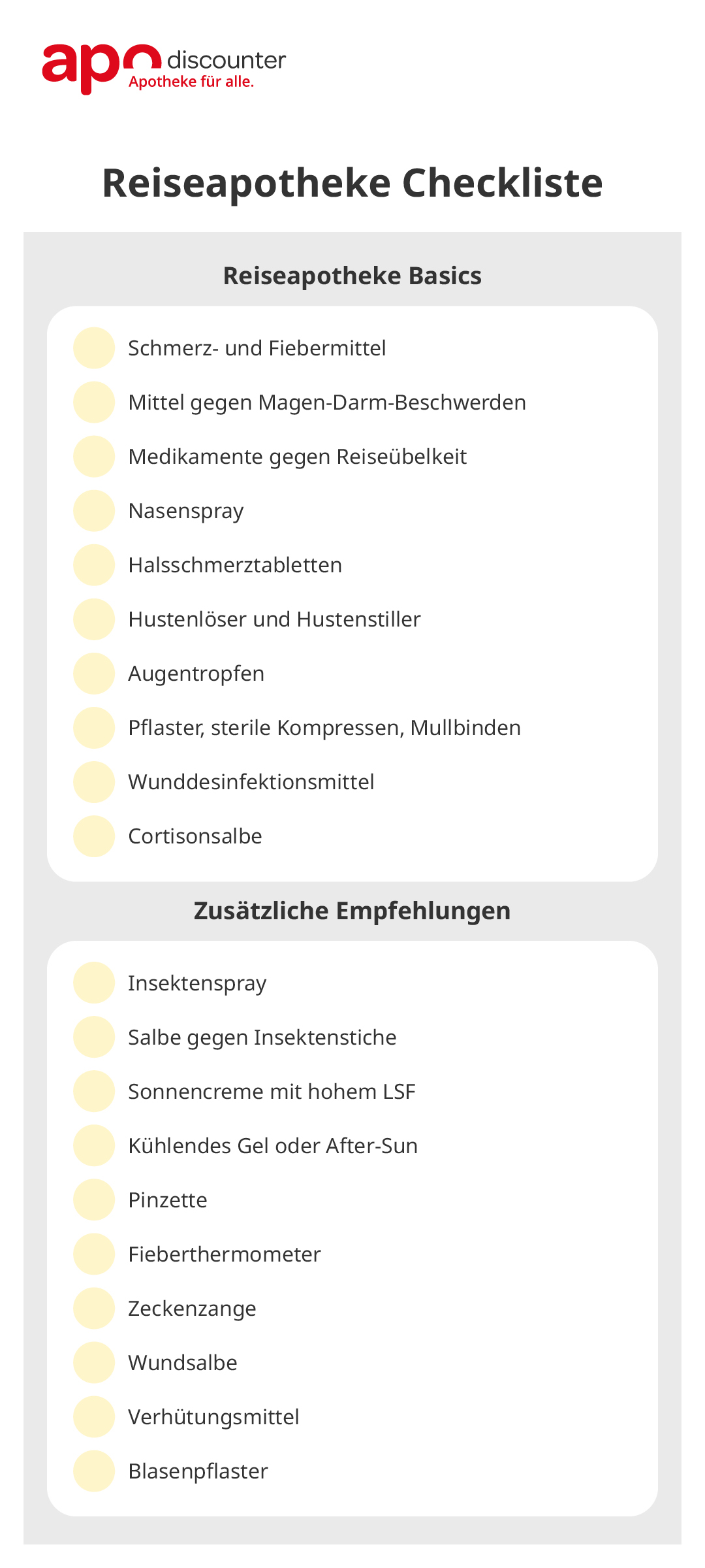 Checkliste Reiseapotheke PDF ansehen