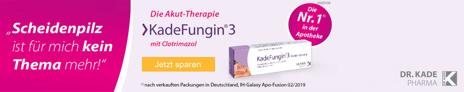 Scheidenpilz ist für mich kein Thema mehr: KadeFungin 3.