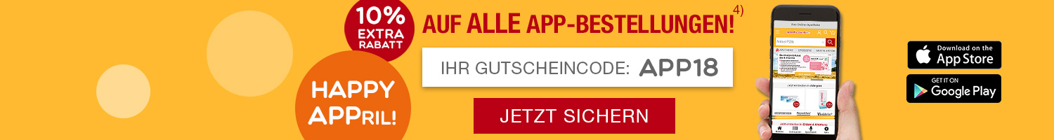 Hand hält Smartphone mit apo-discounter.de App