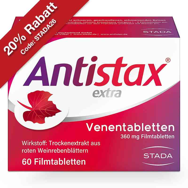 Antistax® extra Venentabletten bei Venenschwäche 60 stk von STADA Consumer Health Deutschland GmbH PZN 00002335