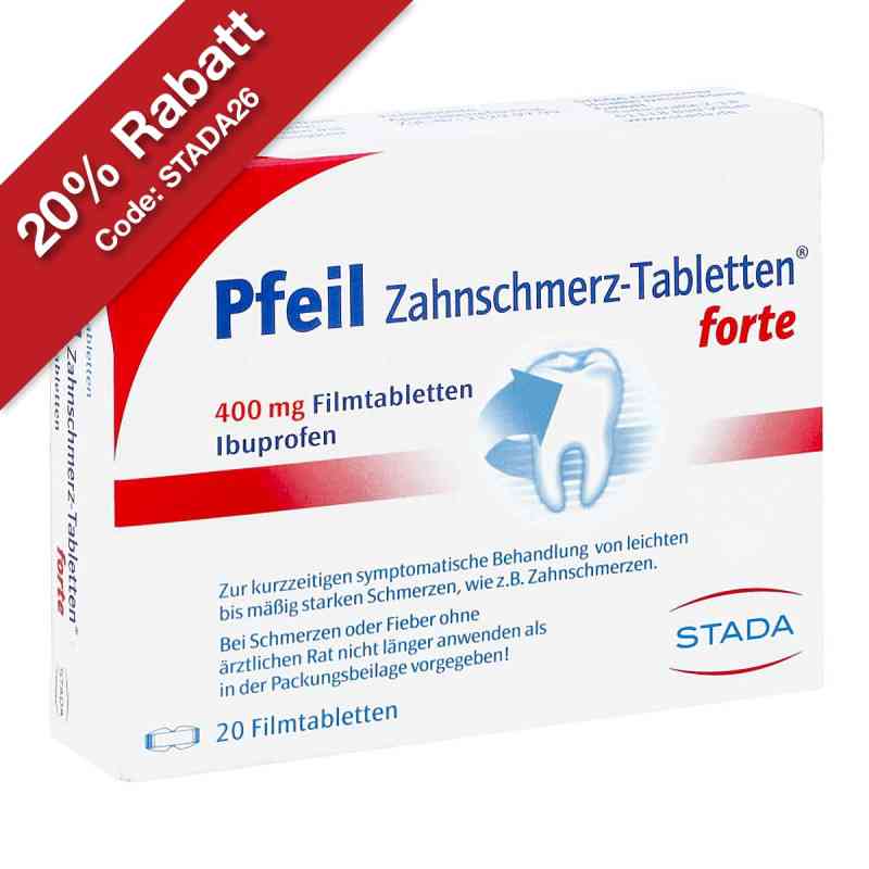 Pfeil Zahnschmerz-Tabletten forte 400mg 20 stk von STADA Consumer Health Deutschland GmbH PZN 00410560