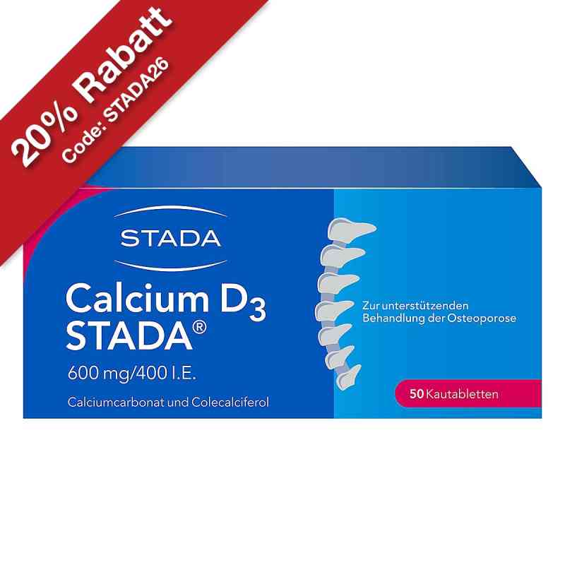 Calcium D3 STADA 600 mg / 400 I.E. 50 stk von STADA Consumer Health Deutschland GmbH PZN 00574505