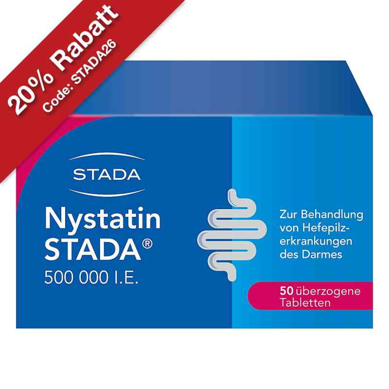 Nystatin STADA 500.000 I.E. überzogene Tabletten 50 stk von STADA Consumer Health Deutschland GmbH PZN 00892369