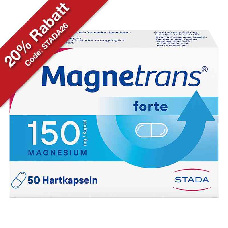 Magnetrans forte 150 mg Magnesium Hartkapsel 50 stk von STADA Consumer Health Deutschland GmbH PZN 03127847