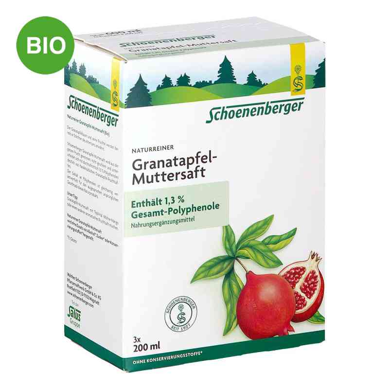 Schoenenberger Naturreiner Granatapfel-Muttersaft 3X200 ml von SALUS Pharma GmbH PZN 03502831