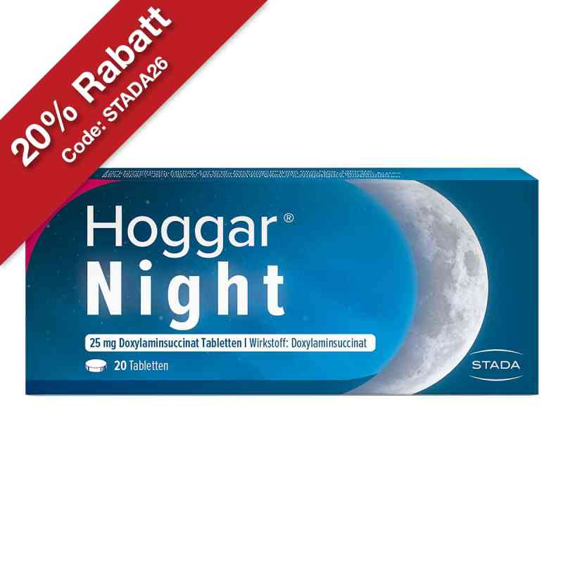 Hoggar Night 25 mg Doxylamin Schlaftabletten 20 stk von STADA Consumer Health Deutschland GmbH PZN 04402066