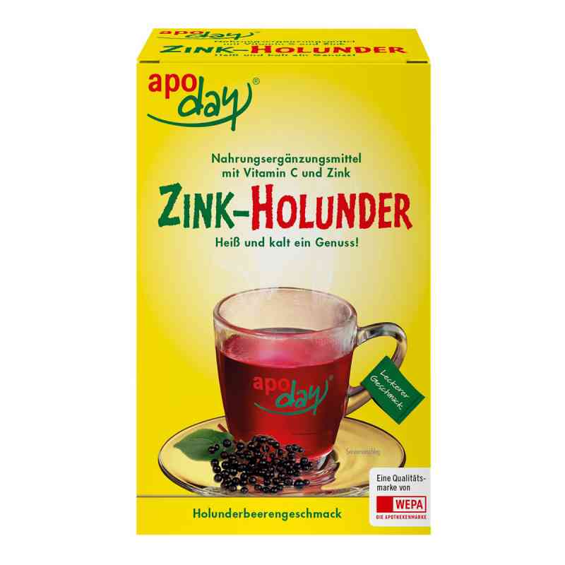 Apoday Holunder Vitamin C+zink ohne Zucker Pulver 10X10 g