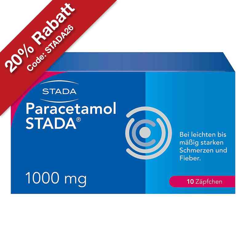 Paracetamol STADA 1000mg Zäpfchen 10 stk von STADA Consumer Health Deutschland GmbH PZN 07368140