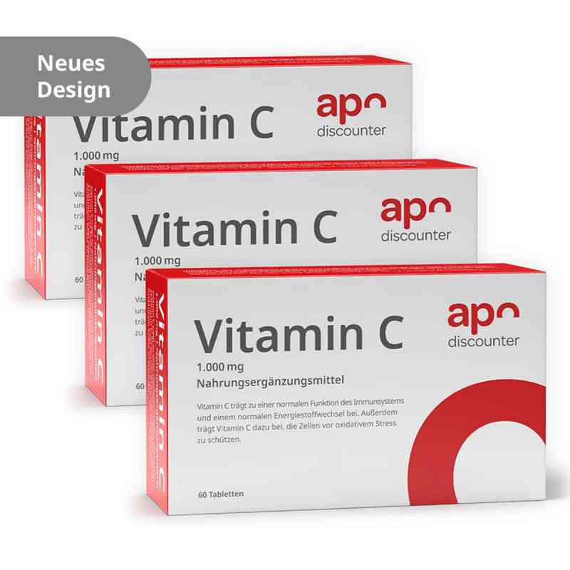 Vitamin C Tabletten 1000 mg von apodiscounter 3x 60 stk von apo.com Group GmbH PZN 08101847