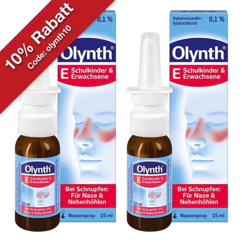 Olynth E 0,1 % Nasenspray Schulkinder und Erwachsene 2x15 ml von Kenvue Germany GmbH (OTC) PZN 08104389
