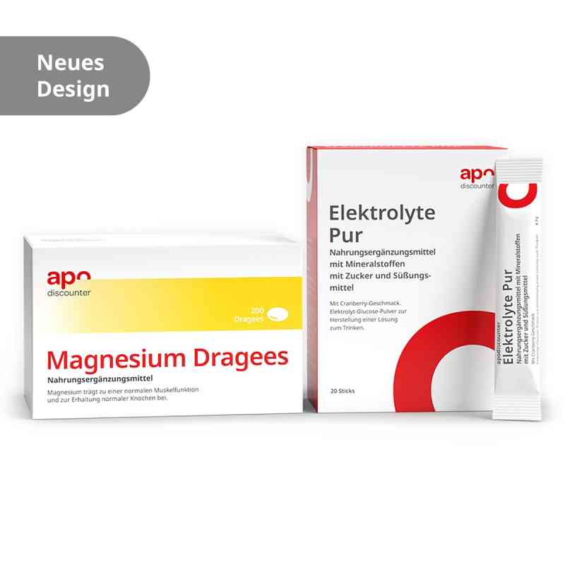 Sport Sparset – Magnesium Dragees 40mg + Elektrolyte Pur Sticks 1 Set von  PZN 08107031