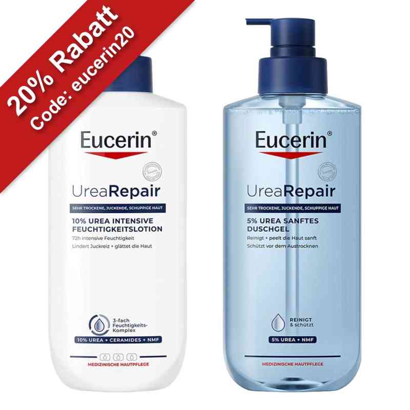 Eucerin® Urea Repair Feuchtigkeitslotion + Urea Repair Duschgel 1 Set von  PZN 08108417