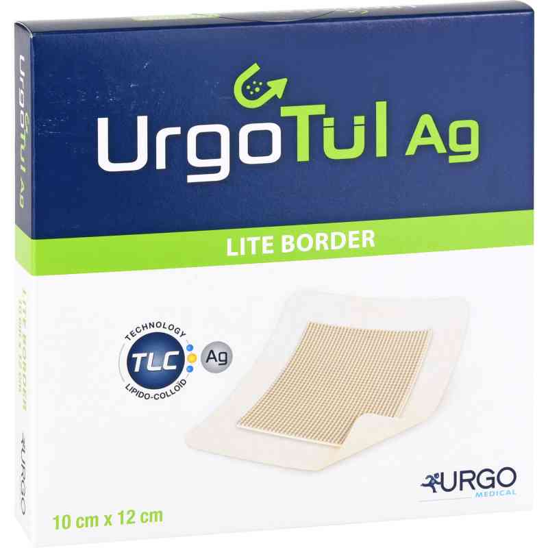 Urgotül Lite Border Verband 8x8 Cm - 10 Stück, Für Chronische Wunden, Hautfreundlich & Atmungsaktiv
