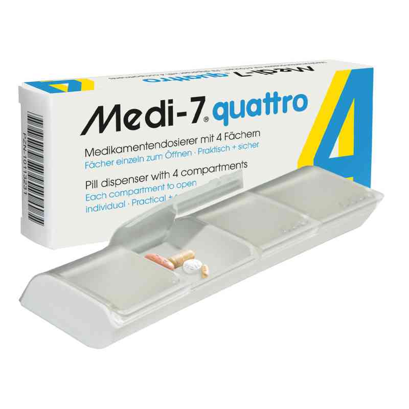 Medi 7 quattro Medikamentendosierer 4fächer weiss 1 stk