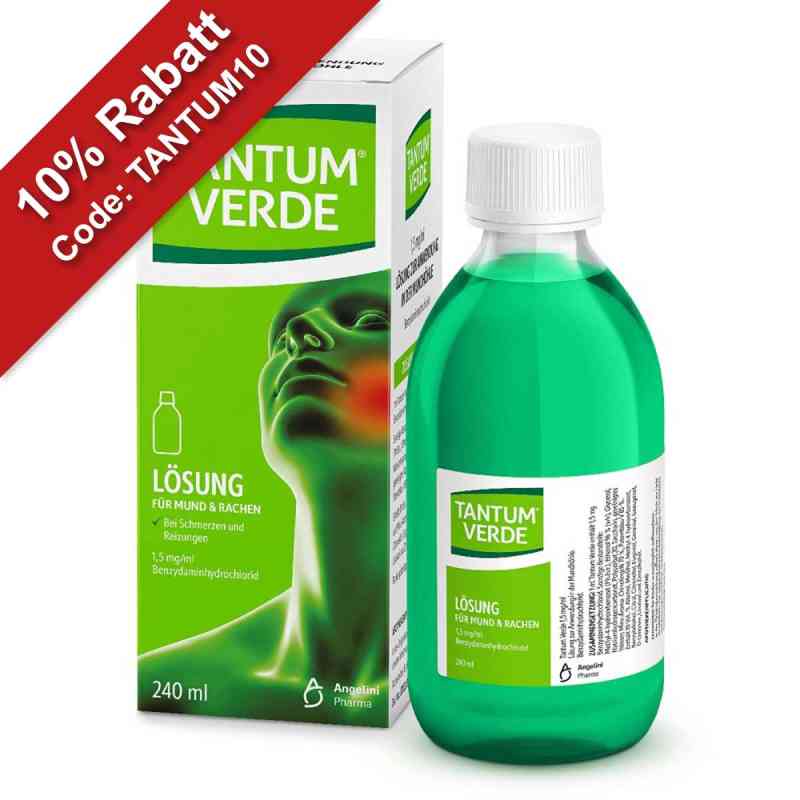 Tantum Verde 1,5 mg/ml Lösung 240 ml von Angelini Pharma Deutschland GmbH PZN 10253073