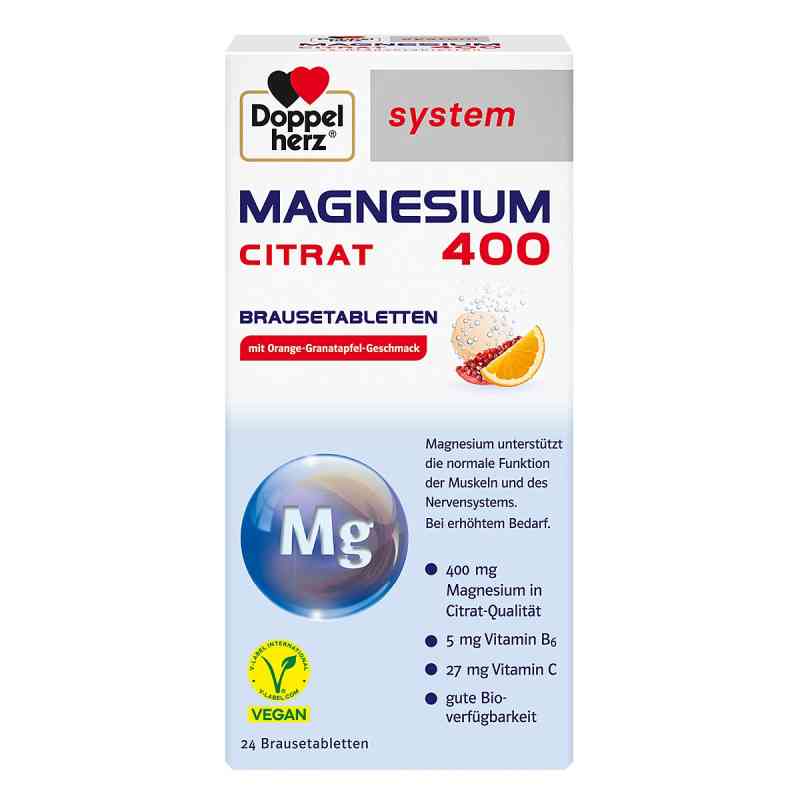 Doppelherz Magnesium 400 Citrat system Brausetabletten 24 stk