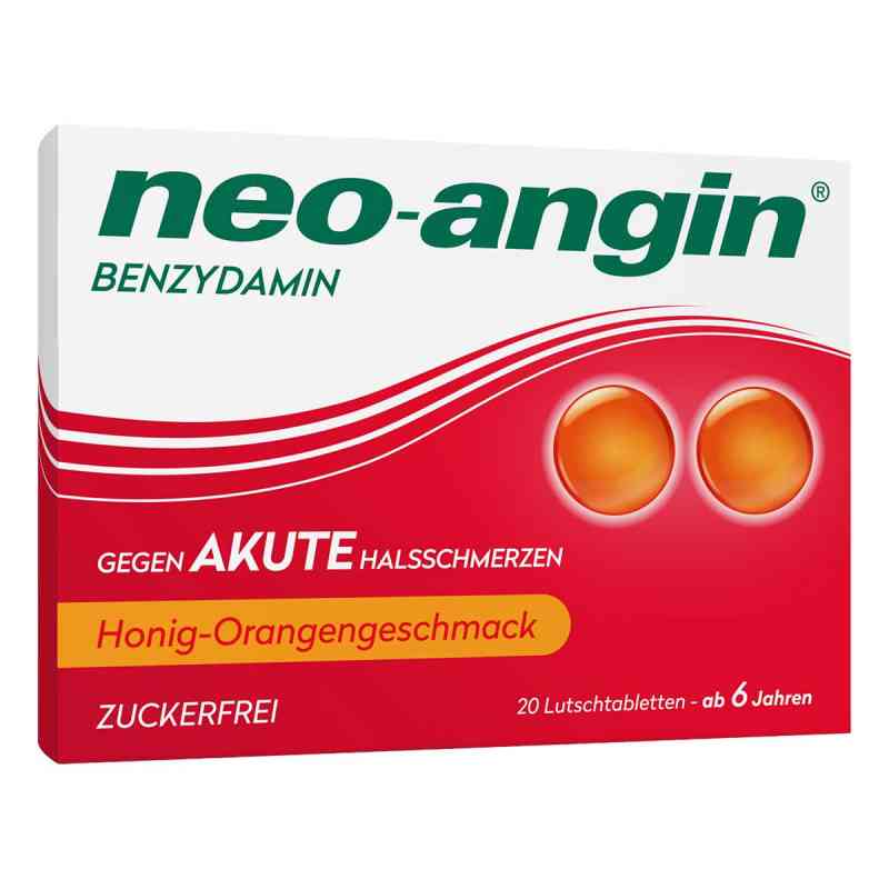 Neo Angin Benzydamin gegen akute Halsschmerzen Honig-Orange 20 stk