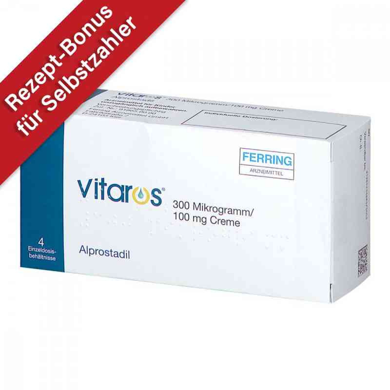 Vitaros 300 Mikrogramm/100 mg Creme 4 stk von The Simple Pharma Company Limited PZN 12510657