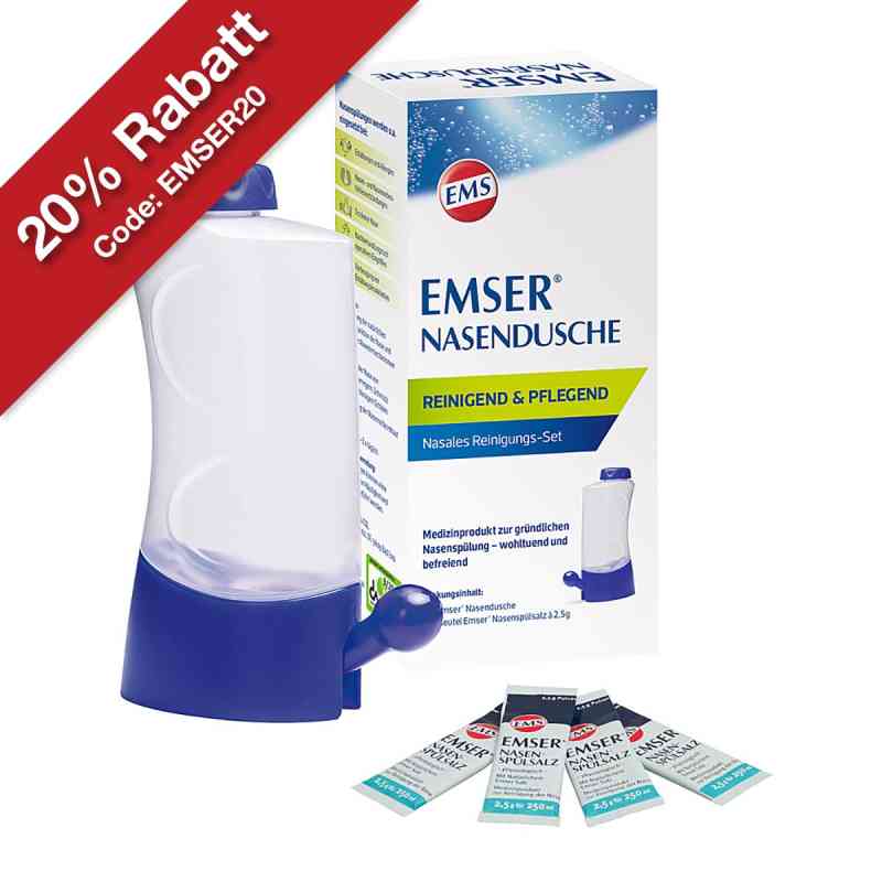 Emser Nasendusche mit 4 Beuteln Nasenspülsalz 1 stk von Uriach Germany GmbH PZN 12615385