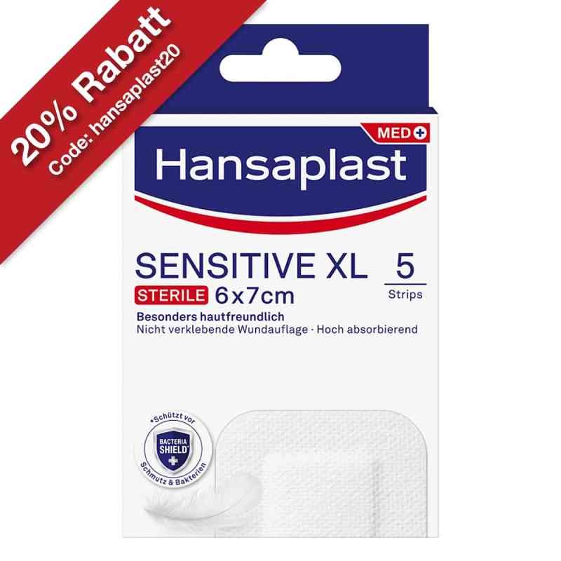 Hansaplast Steriler Wundverband XL 6x7 cm 5 stk von Beiersdorf AG PZN 16760138