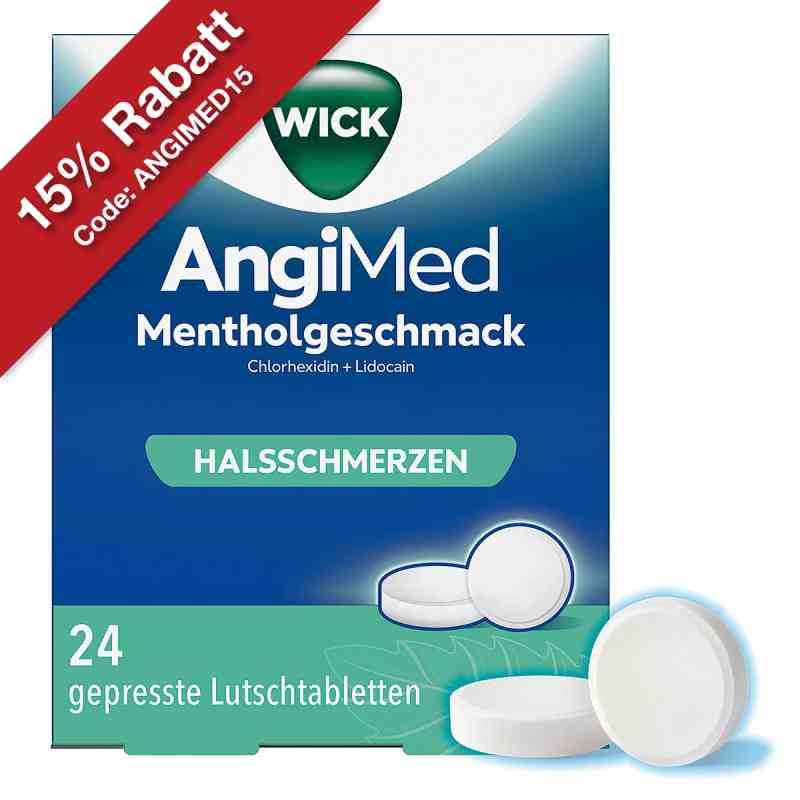 Wick AngiMed Mentholgeschmack 5 mg/1 mg Lutschtab. 24 stk von WICK Pharma - Zweigniederlassung der Procter & Gam PZN 18447948