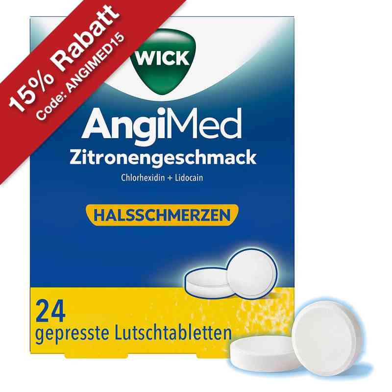 Wick AngiMed Zitronengeschmack 5 mg/1 mg Lutschtabletten  24 stk von WICK Pharma - Zweigniederlassung der Procter & Gam PZN 18447960