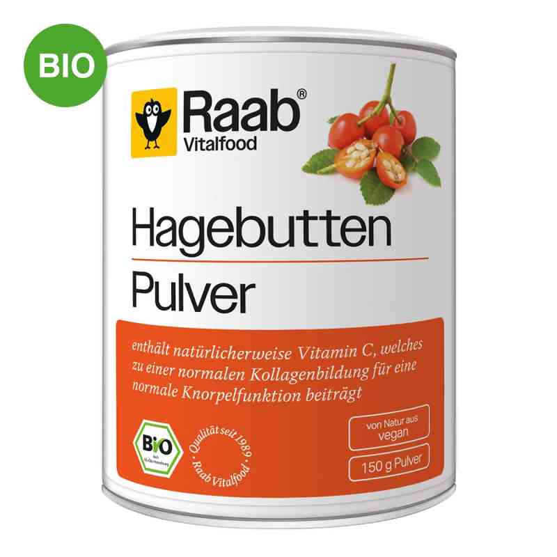 Raab Vitalfood Hagebutte Bio Pulver 150 g von Raab Vitalfood GmbH PZN 19304228