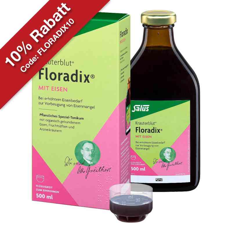 Salus Kräuterblut Floradix mit Eisen 500 ml von SALUS Pharma GmbH PZN 20121160