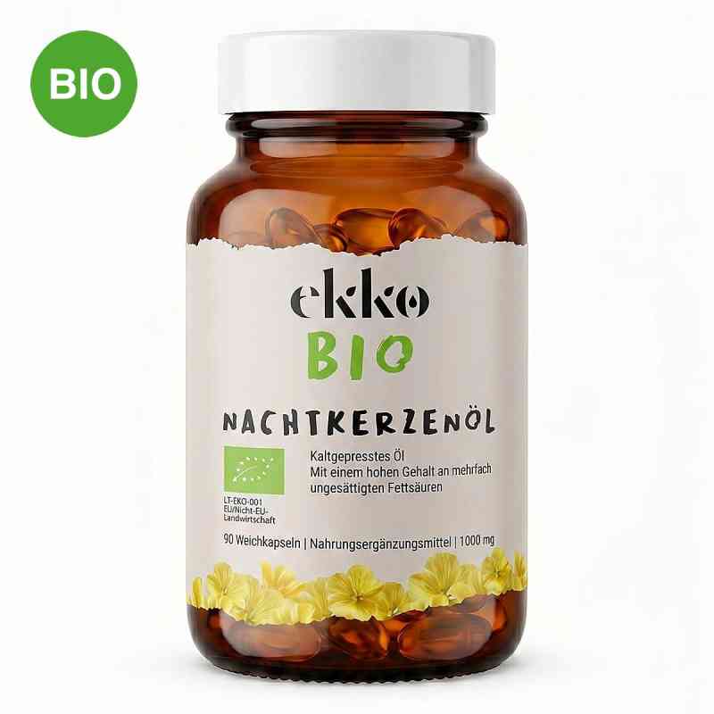 Bio Nachtkerzenöl 1000 mg Weichkapseln 90 stk von UAB Ekko LT PZN 20610410