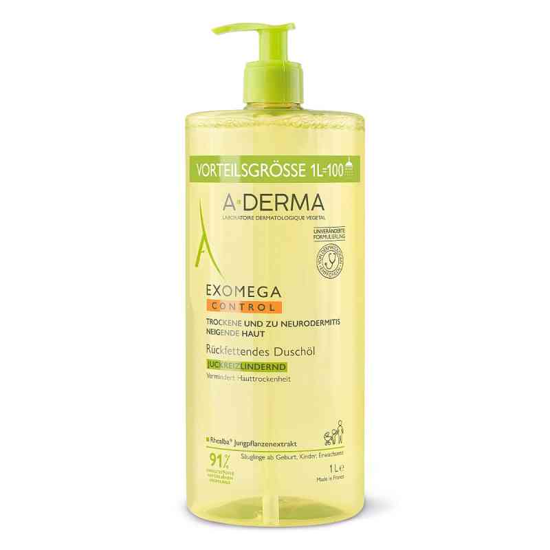 A-Derma EXOMEGA Control Duschöl Rückfettend 1 l von PIERRE FABRE DERMO KOSMETIK GmbH PZN 19732094