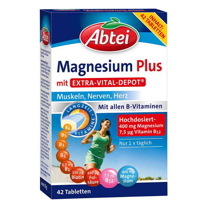 Abtei Magnesium Plus mit Extra Vital Depot Tabletten 42 stk von Perrigo Deutschland GmbH PZN 05748507