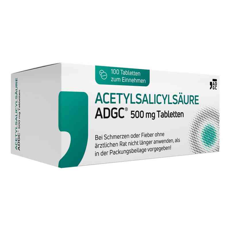 Acetylsalicylsäure ADGC 500 Mg Tabletten 100 stk von Zentiva Pharma GmbH PZN 17526433