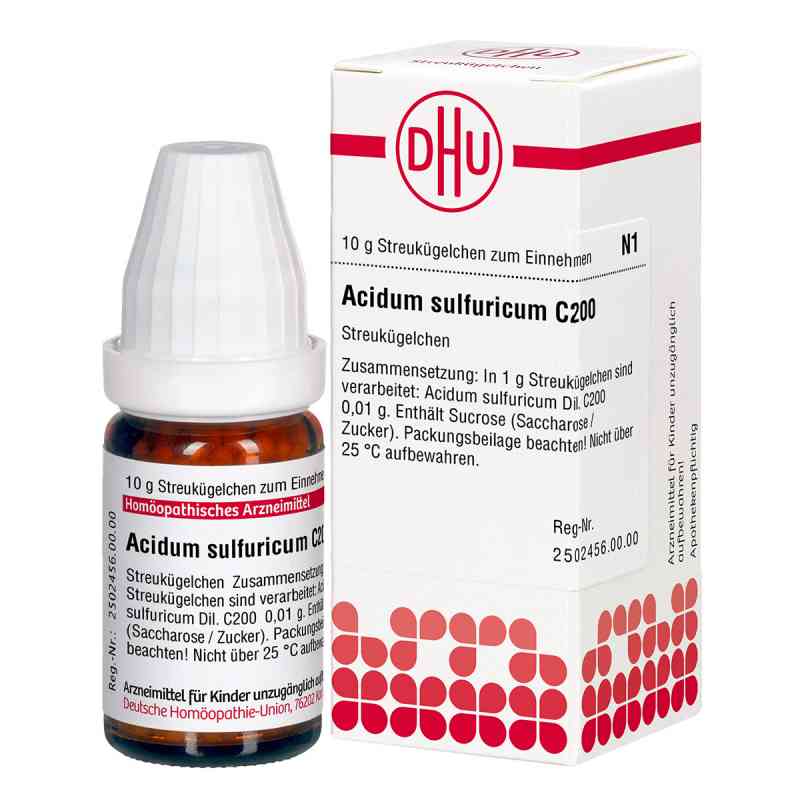 Acidum Sulfuricum C200 Globuli 10 g von DHU-Arzneimittel GmbH & Co. KG PZN 04201296