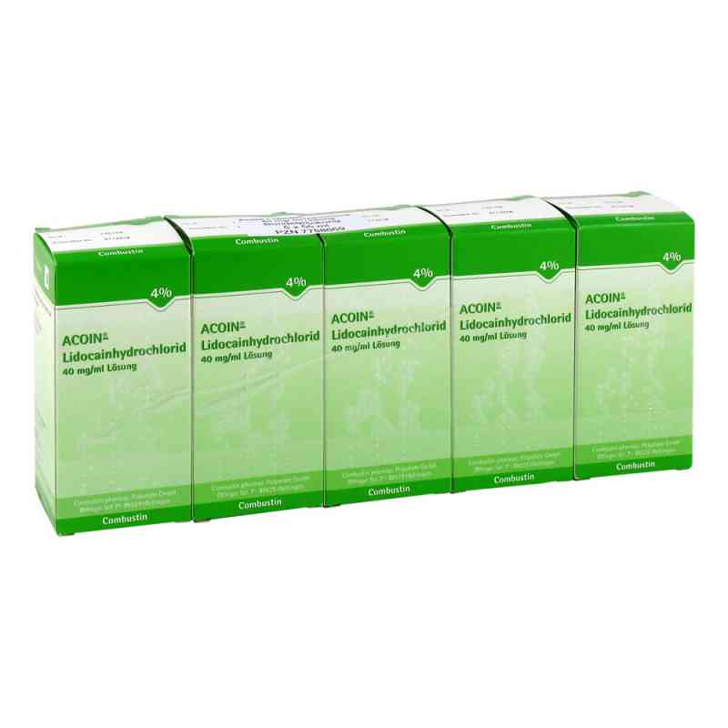Acoin Lidocainhydrochlorid 40 mg/ml Lösung 5X50 ml von COMBUSTIN Pharmazeutische Präparate GmbH PZN 07788669