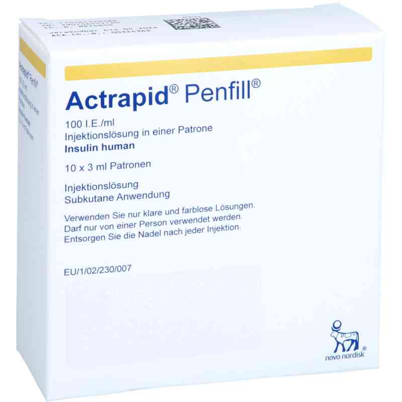 Actrapid Penfill 100 Internationale Einheiten pro Milliliter 10X3 ml von ACA Müller/ADAG Pharma AG PZN 07653283