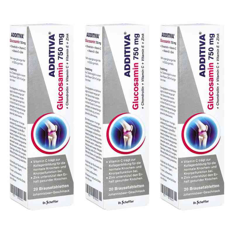 Additiva Glucosamin 750 mg Brausetabletten 3x20 stk von Dr.B.Scheffler Nachf. GmbH & Co. KG PZN 08107232