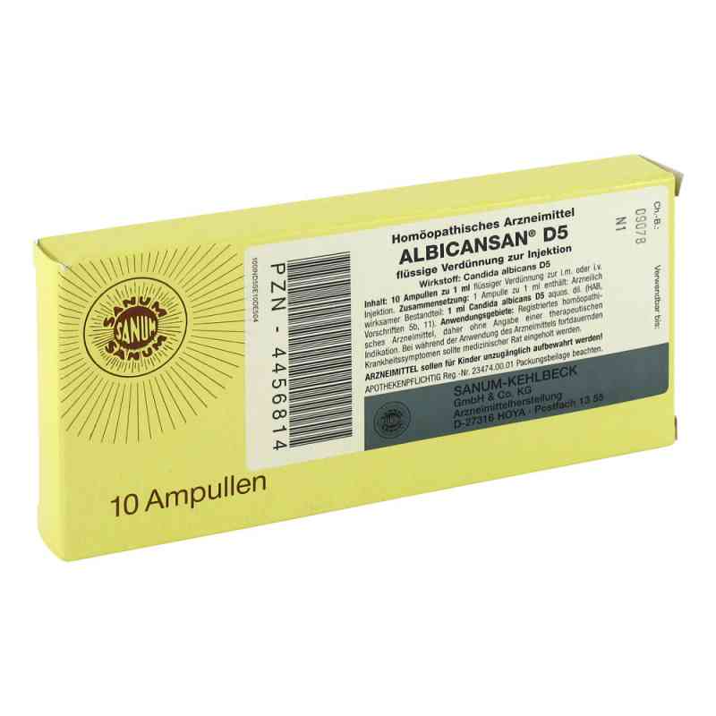 Albicansan D5 Ampullen 10X1 ml von SANUM-KEHLBECK GmbH & Co. KG PZN 04456814
