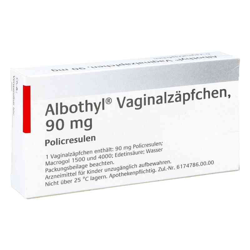 Albothyl Vaginalzäpfchen 90mg 6 stk von Orifarm Healthcare A/S PZN 02904711