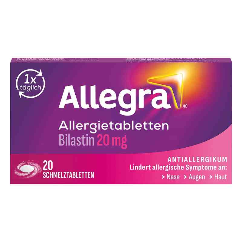 Allegra Allergie & Heuschnupfen Schmelztabletten mit Bilastin 20 stk von A. Nattermann & Cie GmbH PZN 18878909