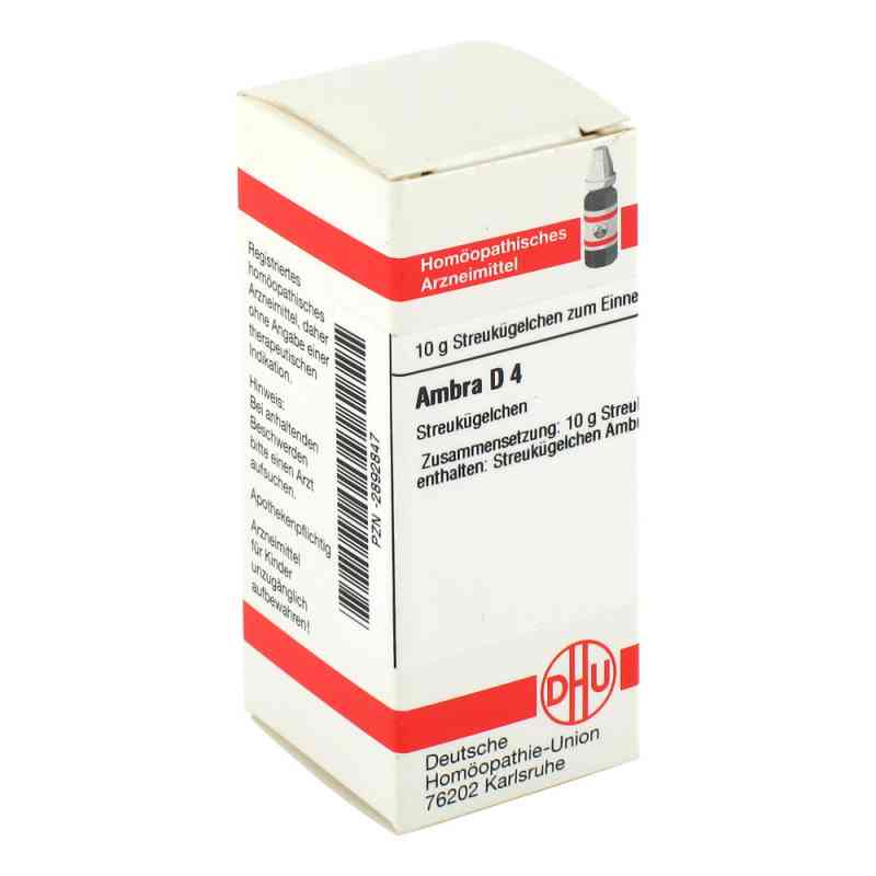 Ambra D4 Globuli 10 g von DHU-Arzneimittel GmbH & Co. KG PZN 02892847