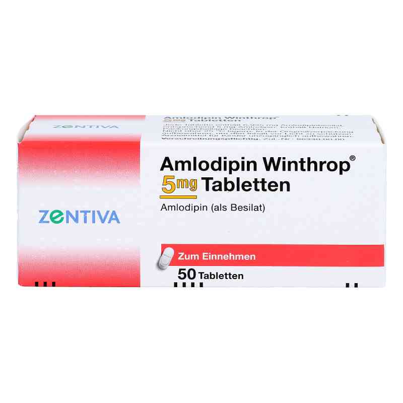 Amlodipin Winthrop 5mg 50 stk von Zentiva Pharma GmbH PZN 02145518