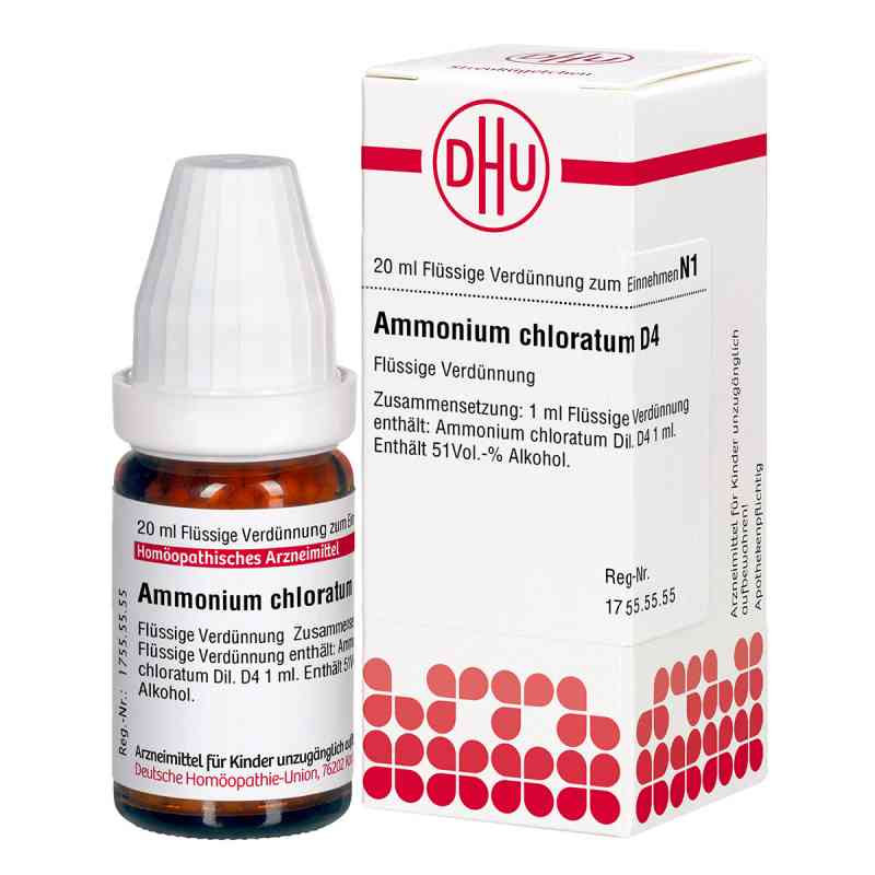 Ammonium Chloratum D4 Dilution 20 ml von DHU-Arzneimittel GmbH & Co. KG PZN 02606480