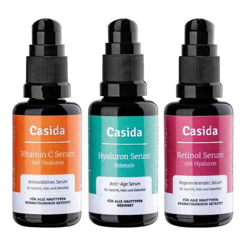 Anti-aging Set Retinol Vitamin C Hyaluron Serum 90 ml von Casida GmbH PZN 16813053
