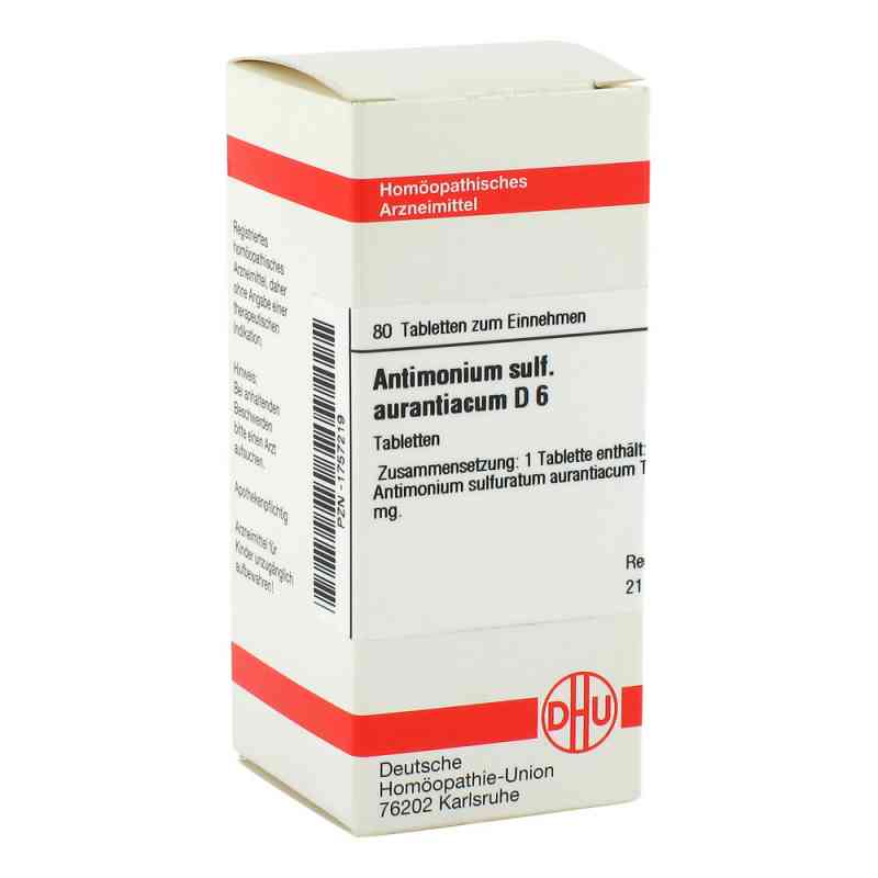 Antimonium Sulf. Aurant. D6 Tabletten 80 stk von DHU-Arzneimittel GmbH & Co. KG PZN 01757219