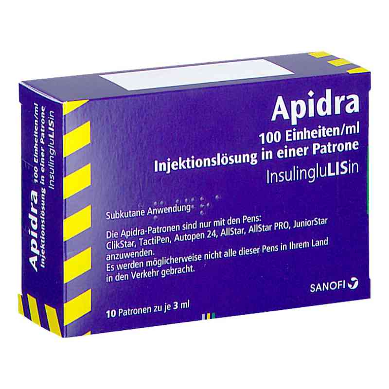 Apidra 100 Einheiten/ml Patrone 10X3 ml von EurimPharm Arzneimittel GmbH PZN 06943352