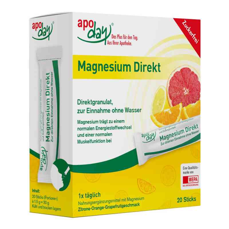 Apoday Magnesium Direkt Sticks 20X1.5 g von WEPA Apothekenbedarf GmbH & Co K PZN 16166300