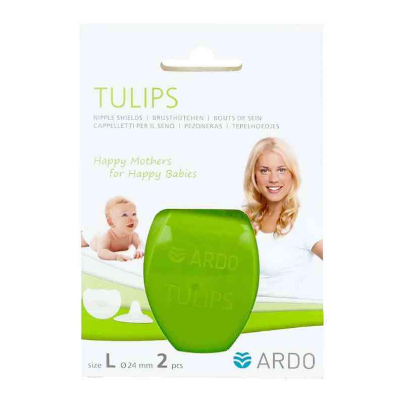 Ardo Tulips Brusthütchen Größe l 2 stk von Ardo medical GmbH PZN 06730099