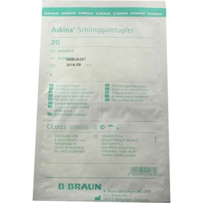 Askina Schlinggazetupfer pflaumengr.steril 20 stk von B. Braun Melsungen AG PZN 06158601