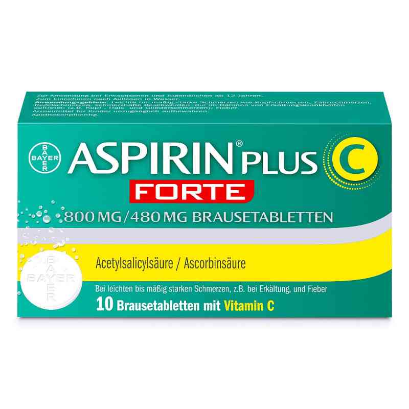Aspirin Plus C Forte 800mg/480mg Brausetabletten 10 stk von Bayer Vital GmbH PZN 10836596