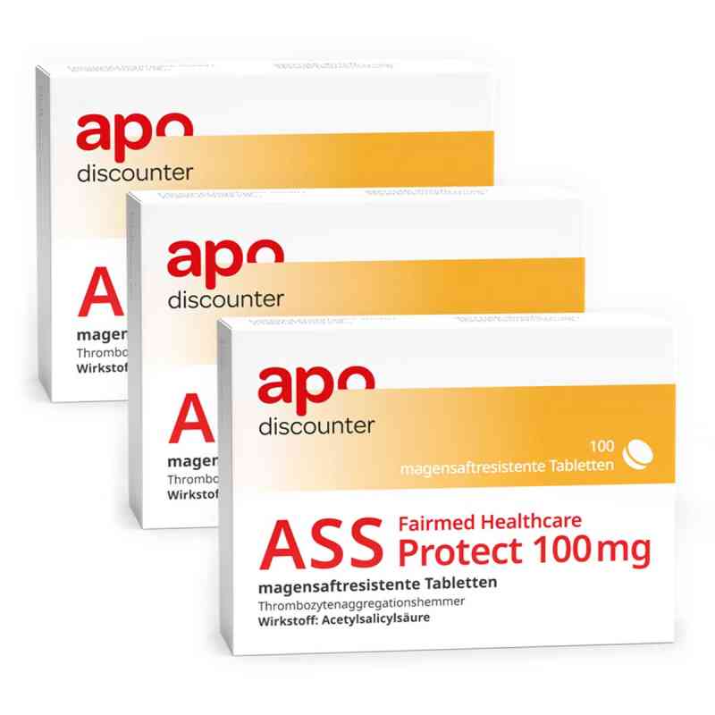 ASS 100 mg Protect, magensaftresistent von apodiscounter 3x100 stk von Fairmed Healthcare GmbH PZN 08102181